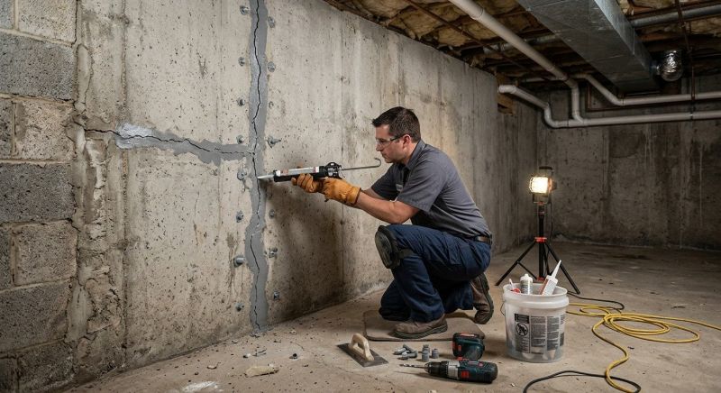 Basement Crack Repair in Kerrville, TX