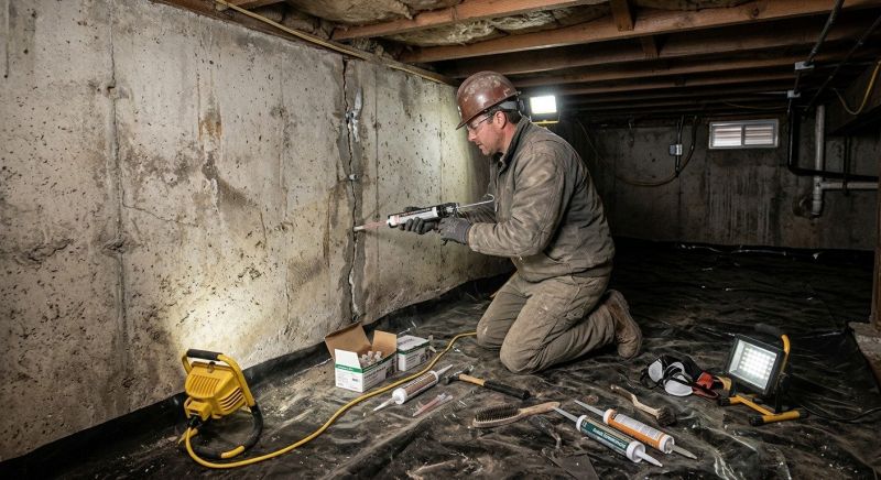 Basement Crack Repair in Kerrville, TX