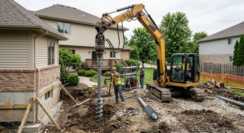 Helical Pile Installation in Kerrville, TX
